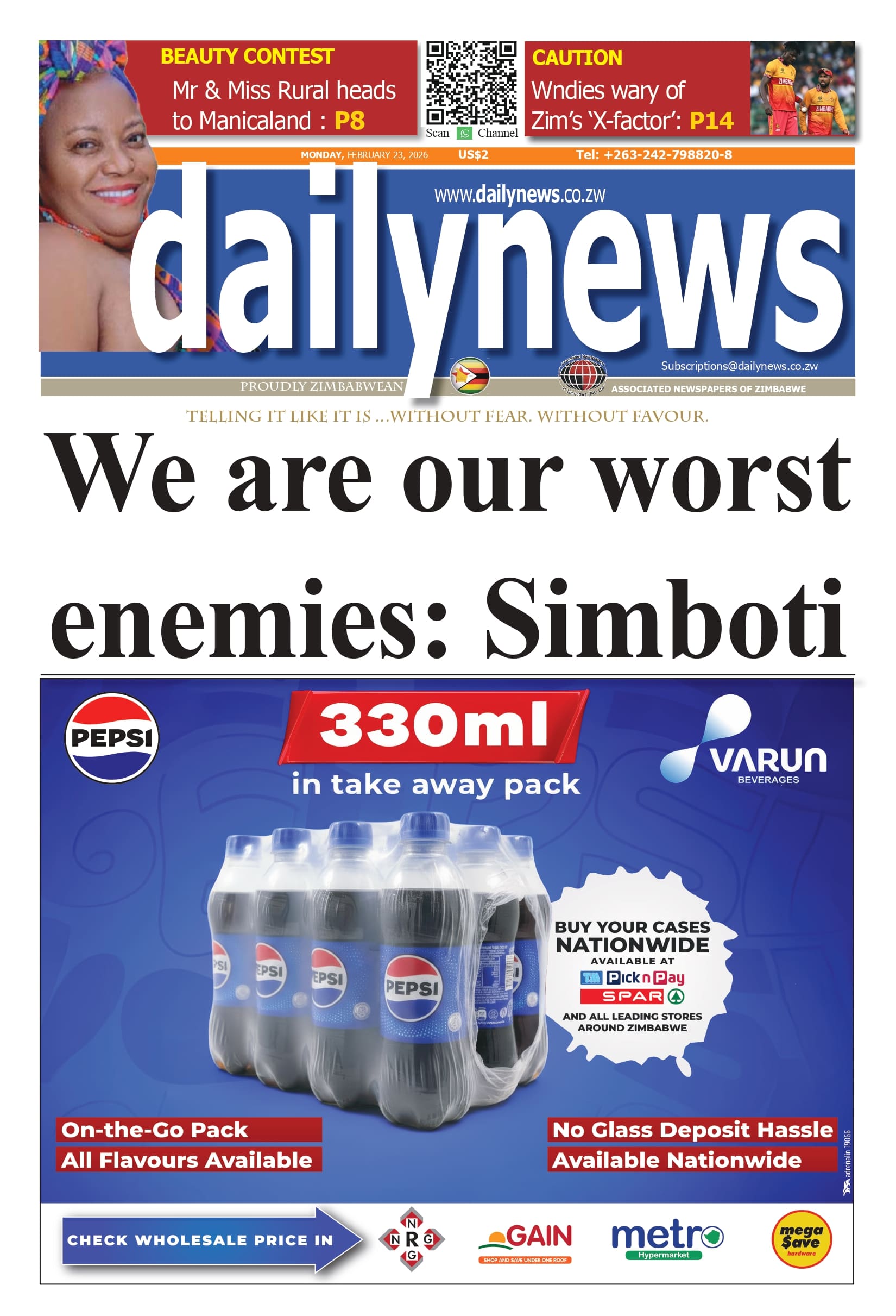 Monday 23 February 2026